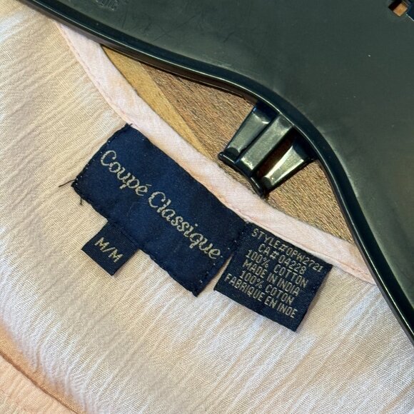 Pink Embroidered Cotton Short Cropped Blouse Top, NWOT, Size M - Picture 11 of 13